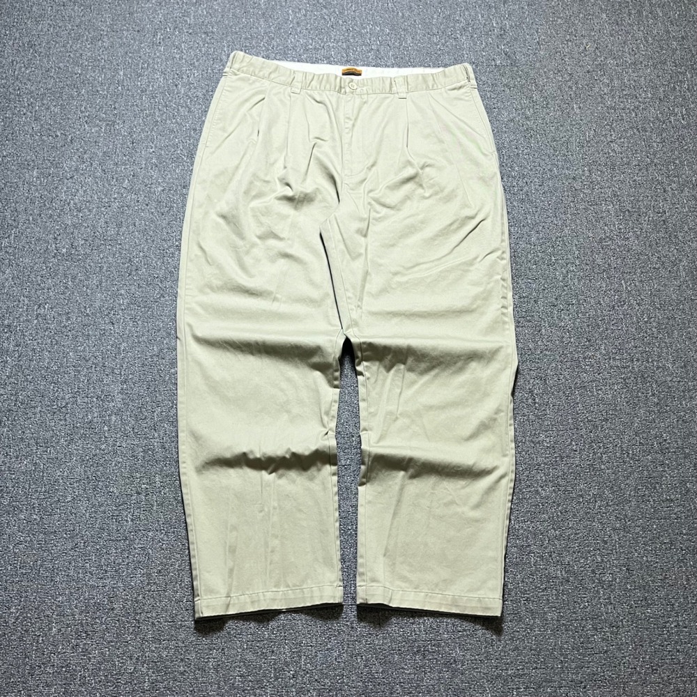 Vintage Cherokee Ultimate Khaki Pants 42x32 Tan Pleated Chino Trousers 90s Mens